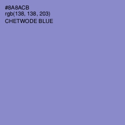 #8A8ACB - Chetwode Blue Color Image